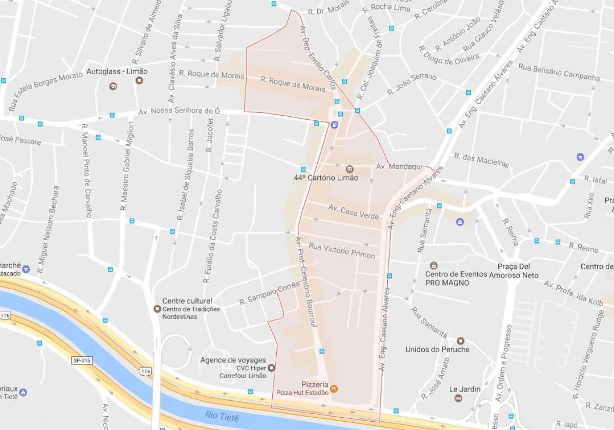 Térkép Limão São Paulo