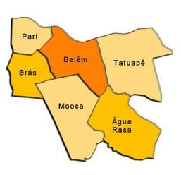 Térkép Mooca al-prefektúrában