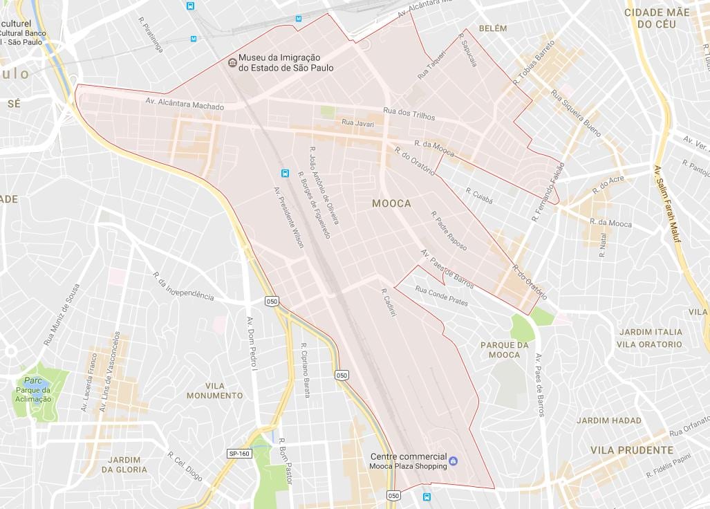 Térkép Mooca São Paulo