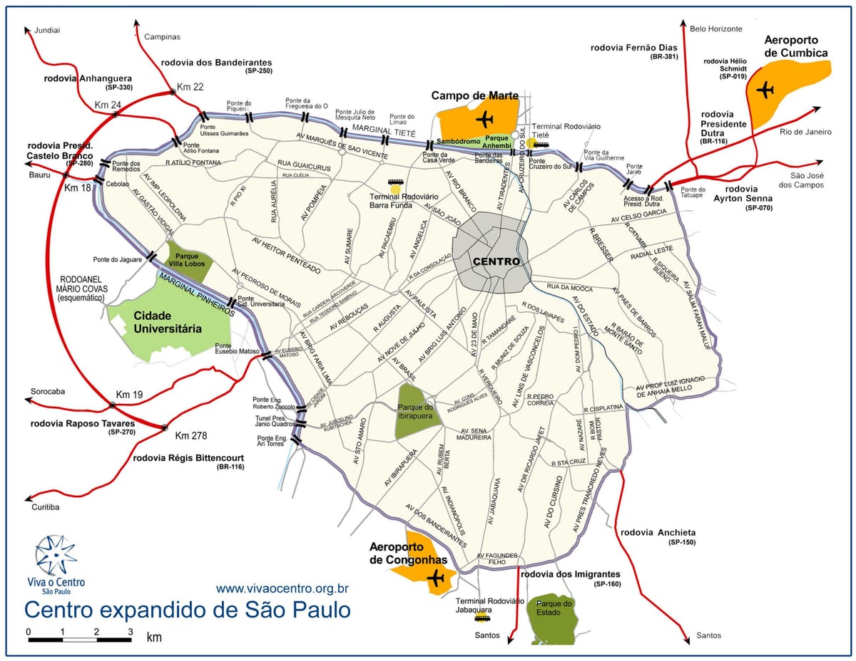 Térkép nagy center São Paulo