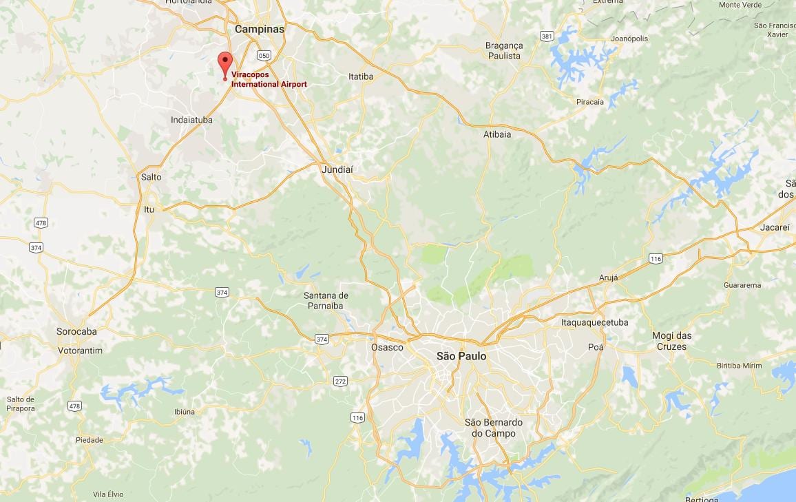 Térkép nemzetközi repülőtér Campinas
