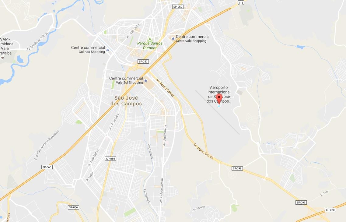 Térkép nemzetközi repülőtér São José dos Campos
