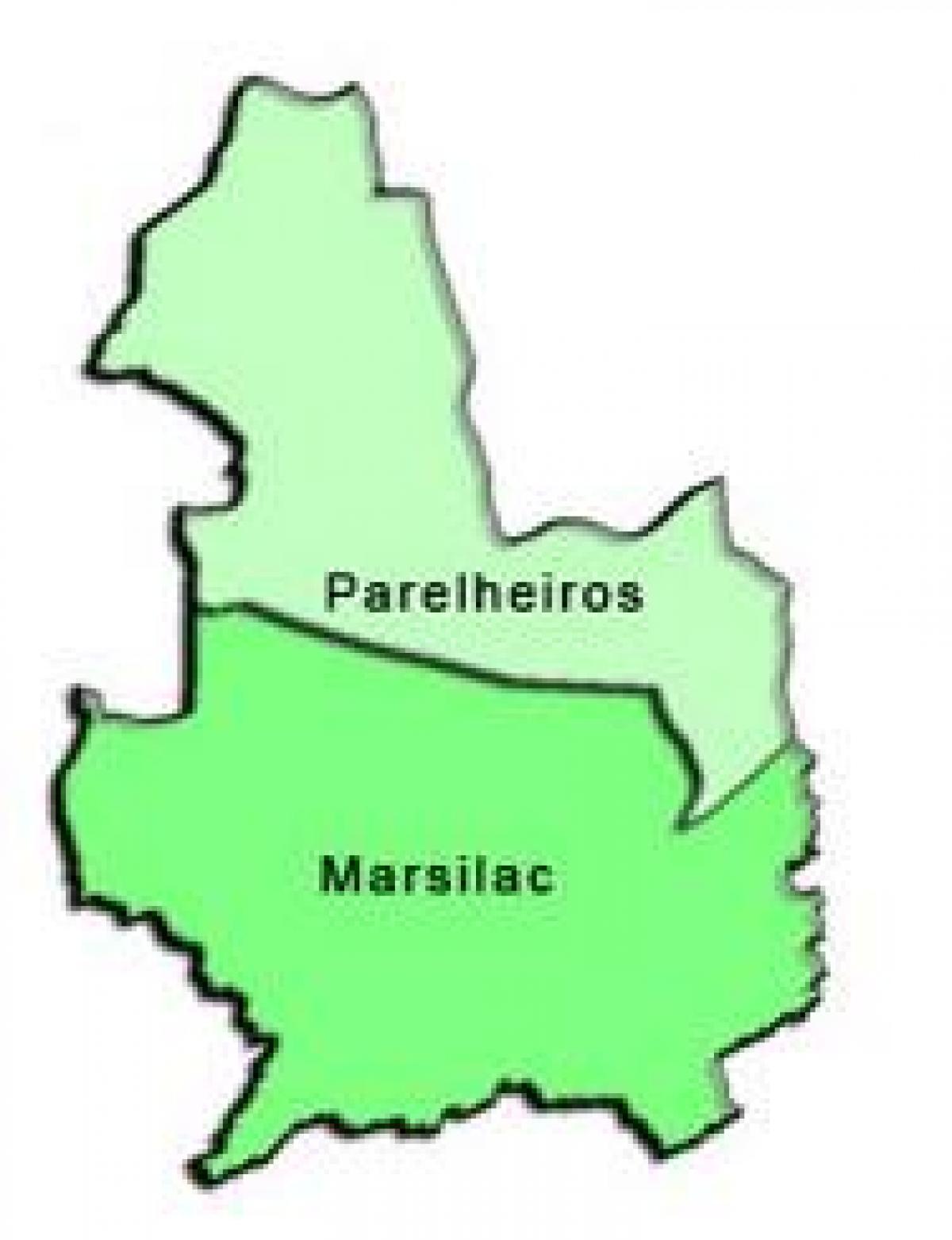 Térkép Parelheiros al-prefektúrában
