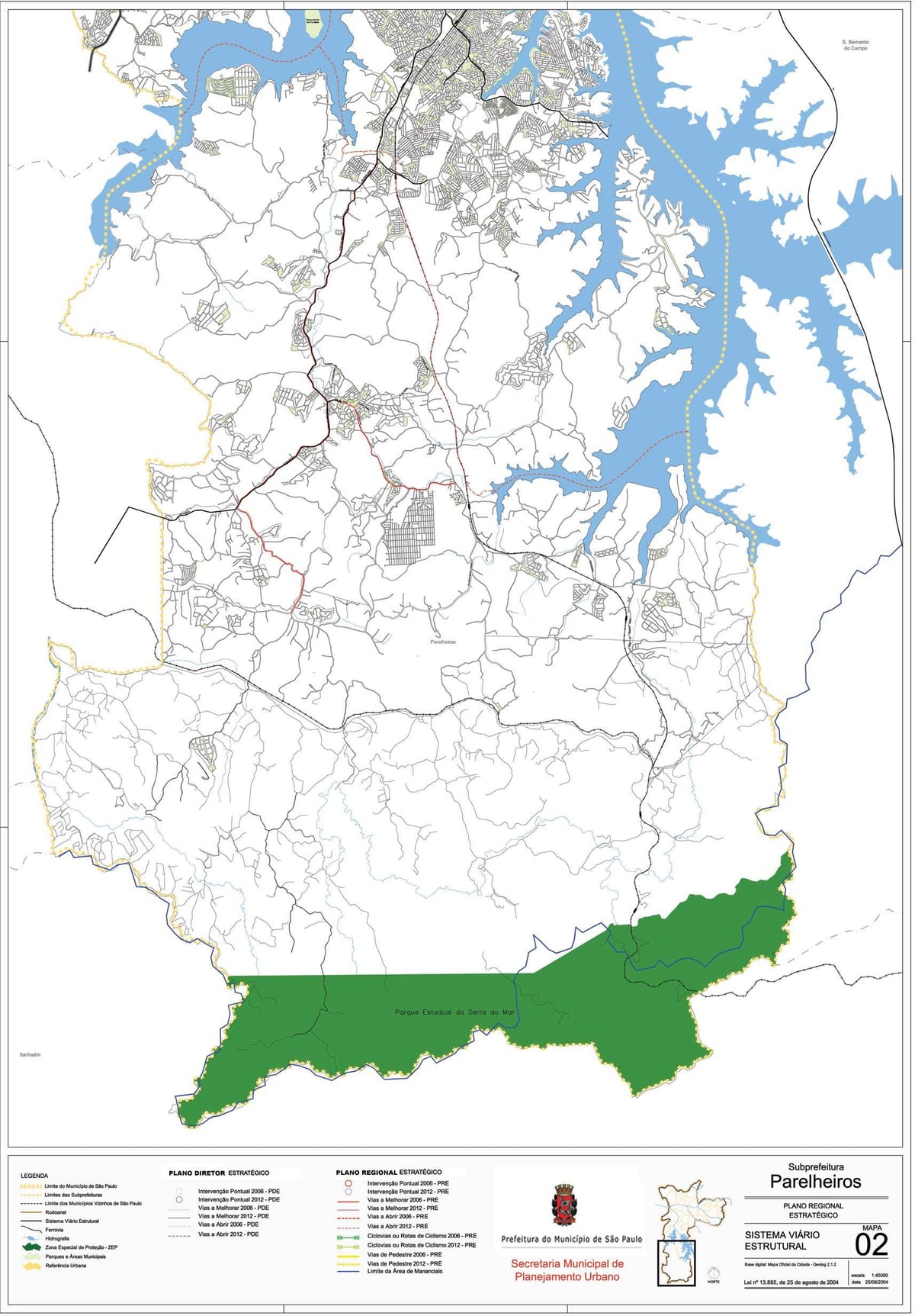 Térkép Parelheiros São Paulo - Utak