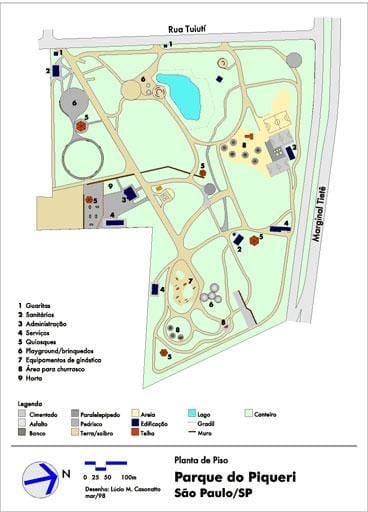 Térkép Piqueri São Paulo Park