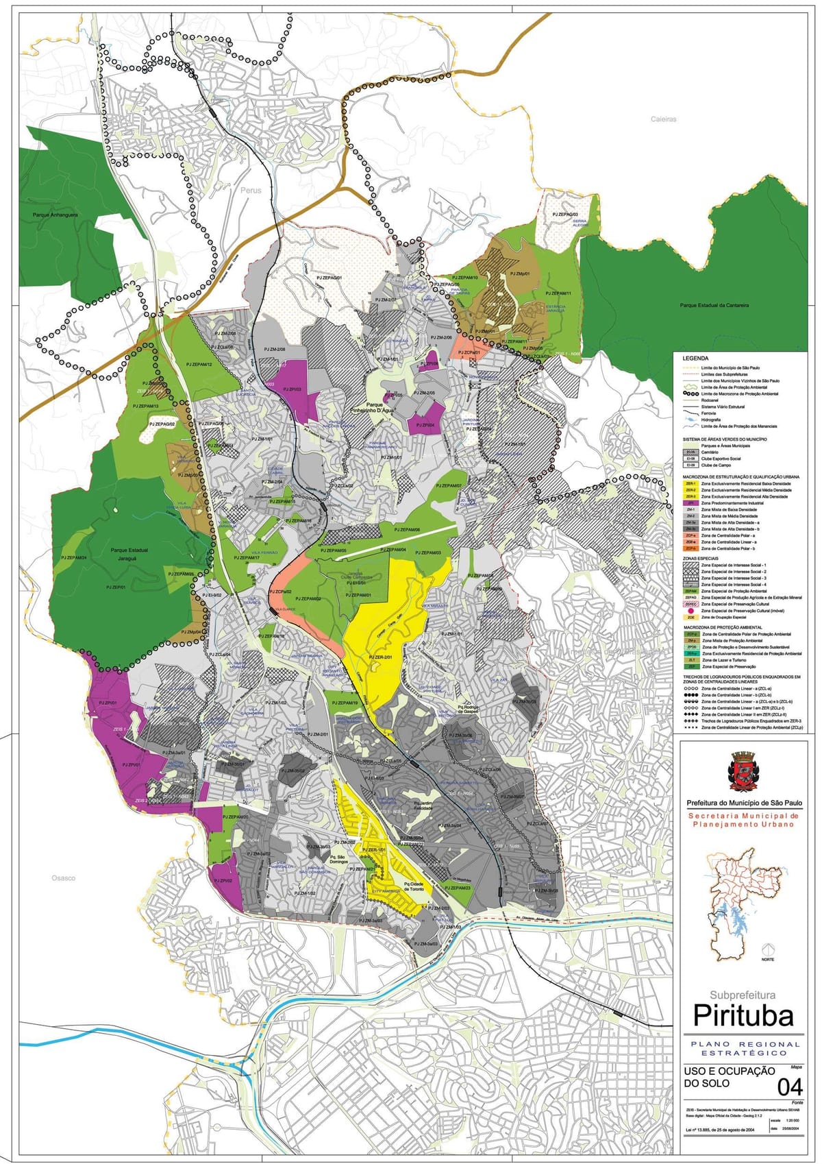 Térkép Pirituba-Jaraguá São Paulo - Foglalkozás a talaj