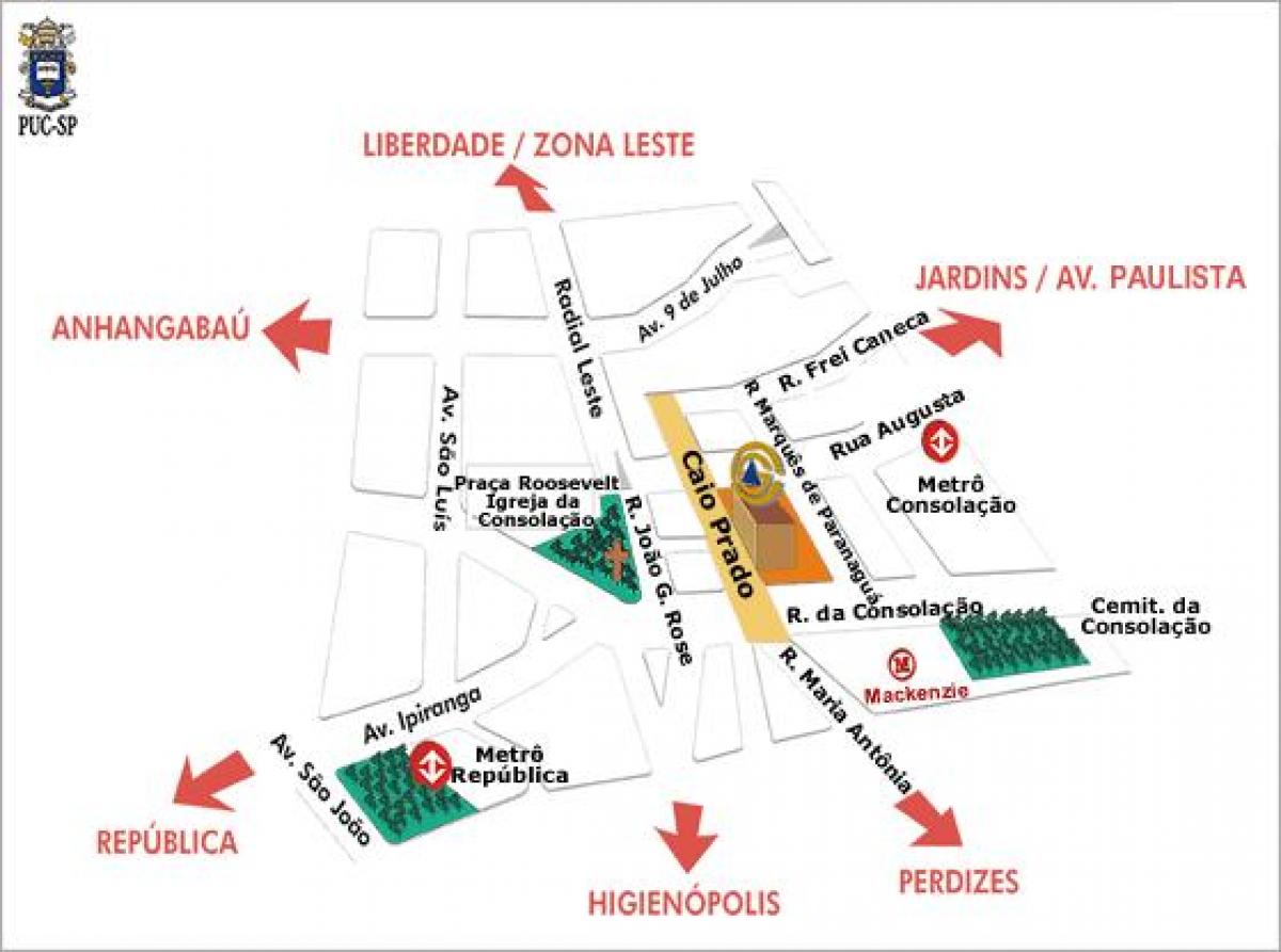 Térkép Pápai Katolikus Egyetem São Paulo