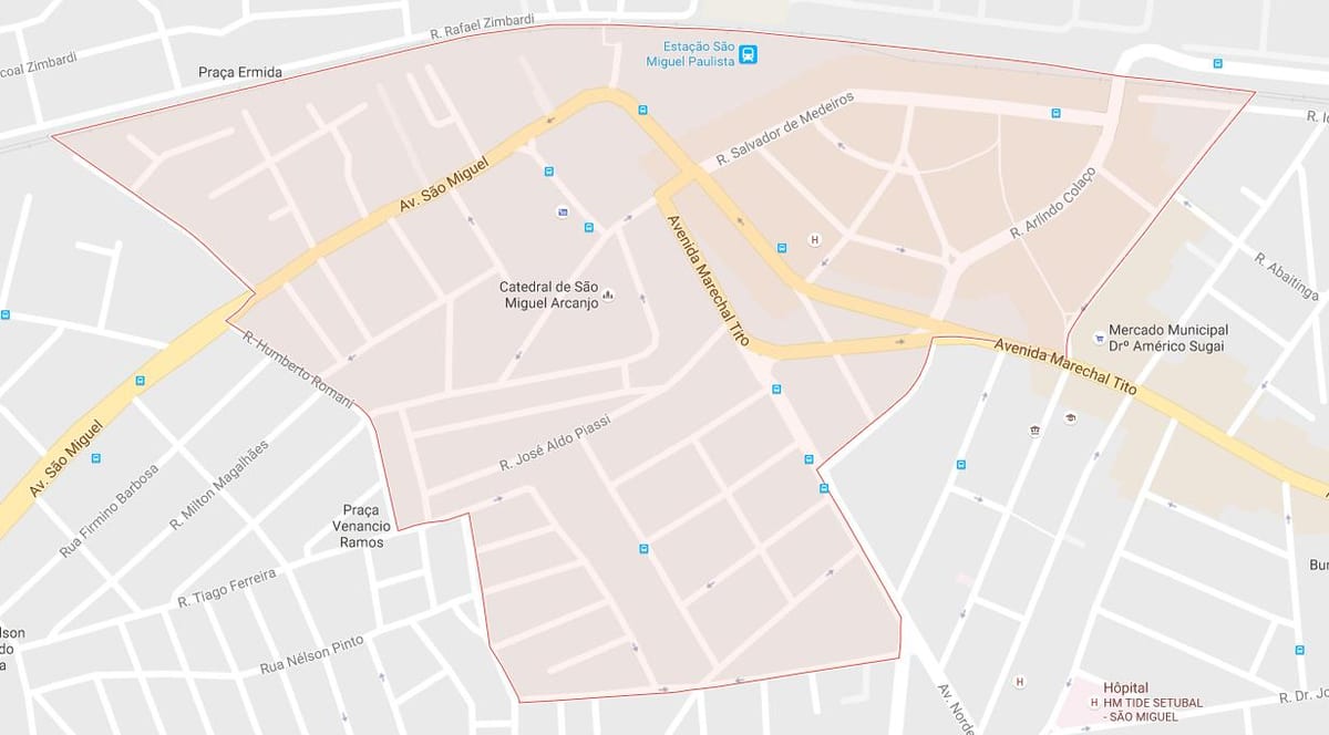Térkép São Miguel São Paulo Paulista