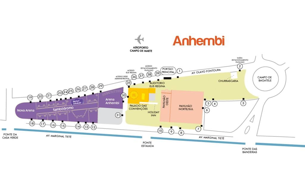 Térkép São Paulo Anhembi