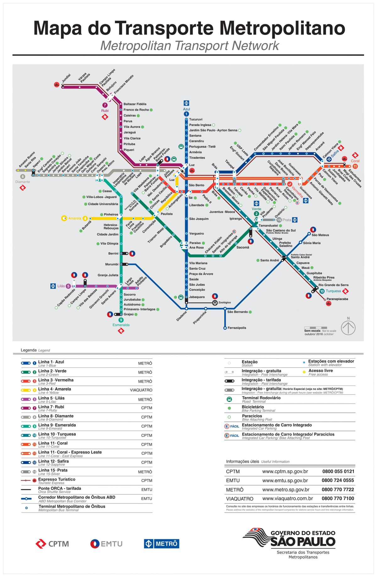 Térkép São Paulo EMTU