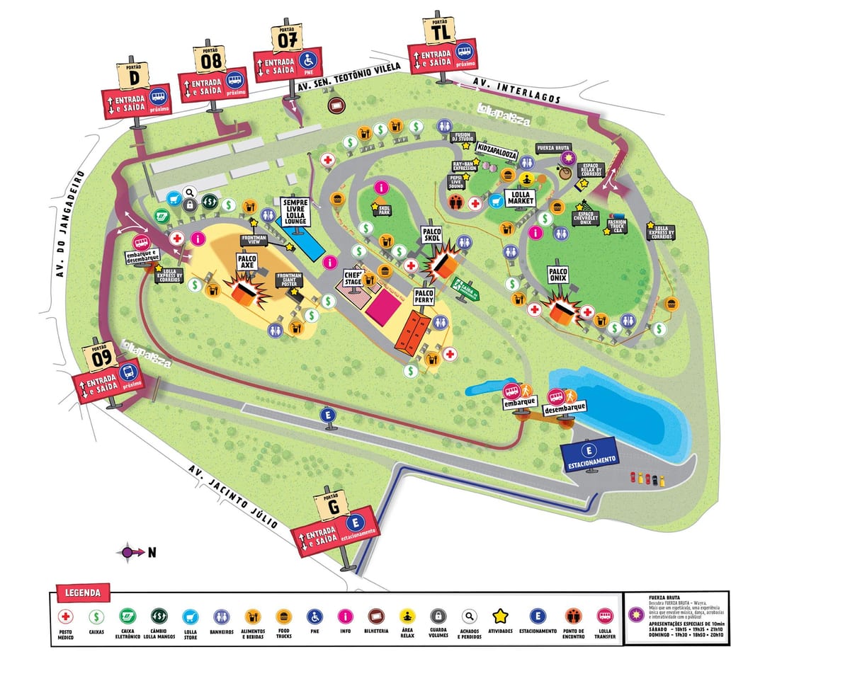 Térkép São Paulo lollapalooza