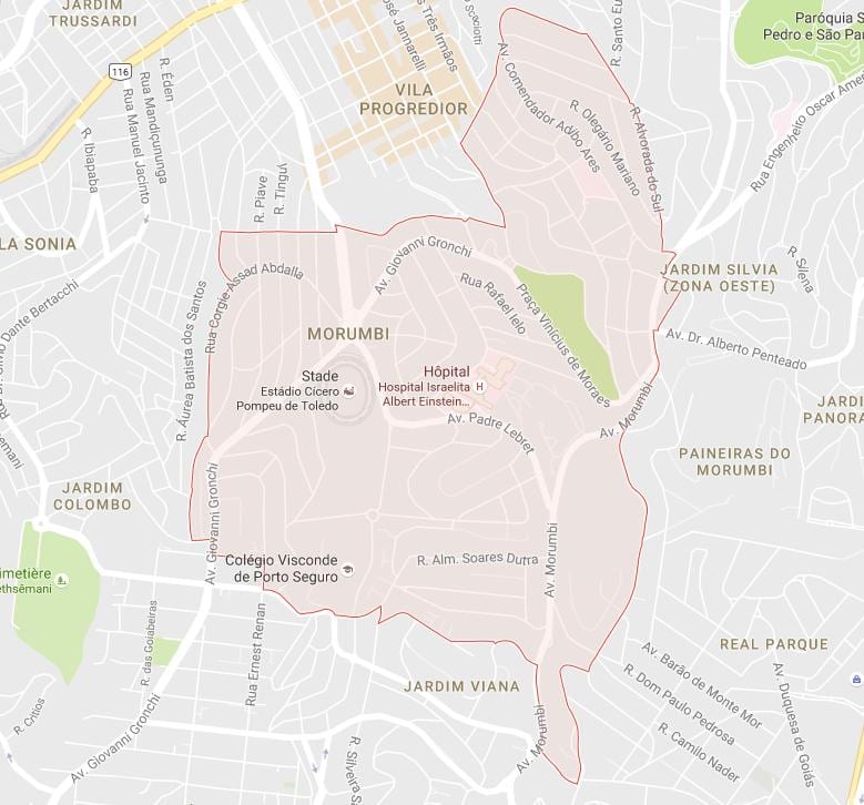Térkép São Paulo Morumbi