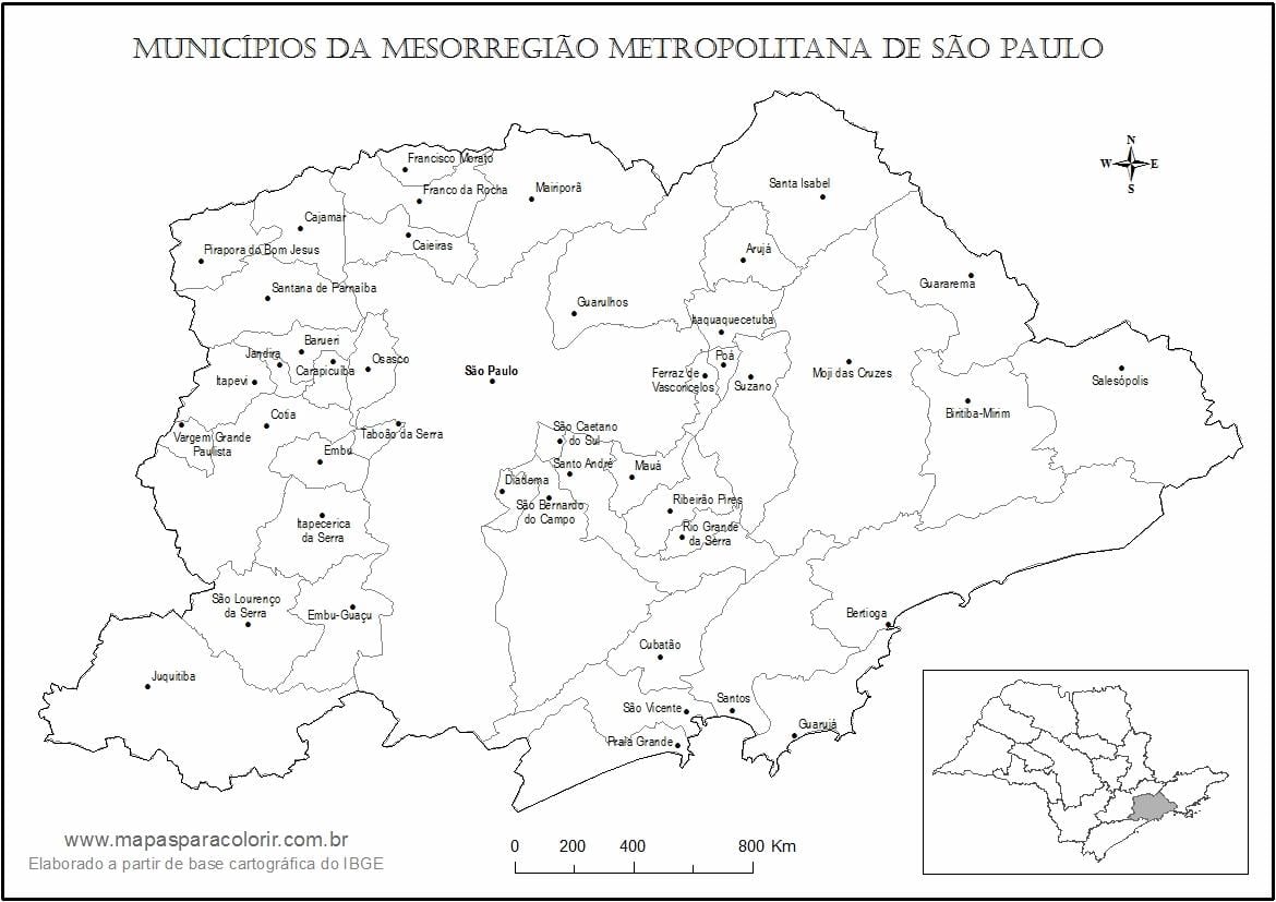 Térkép São Paulo szűz
