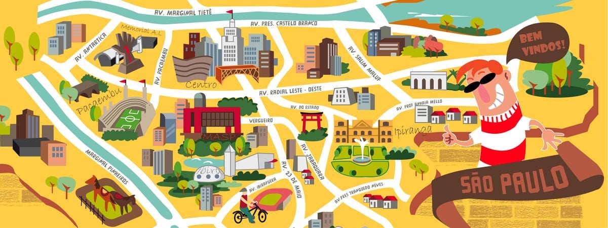 Térkép São Paulo design
