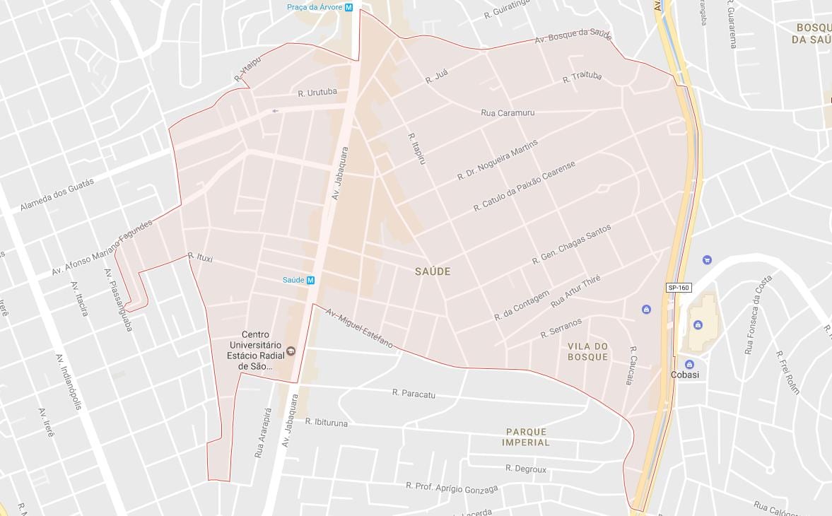 Térkép Saúde São Paulo