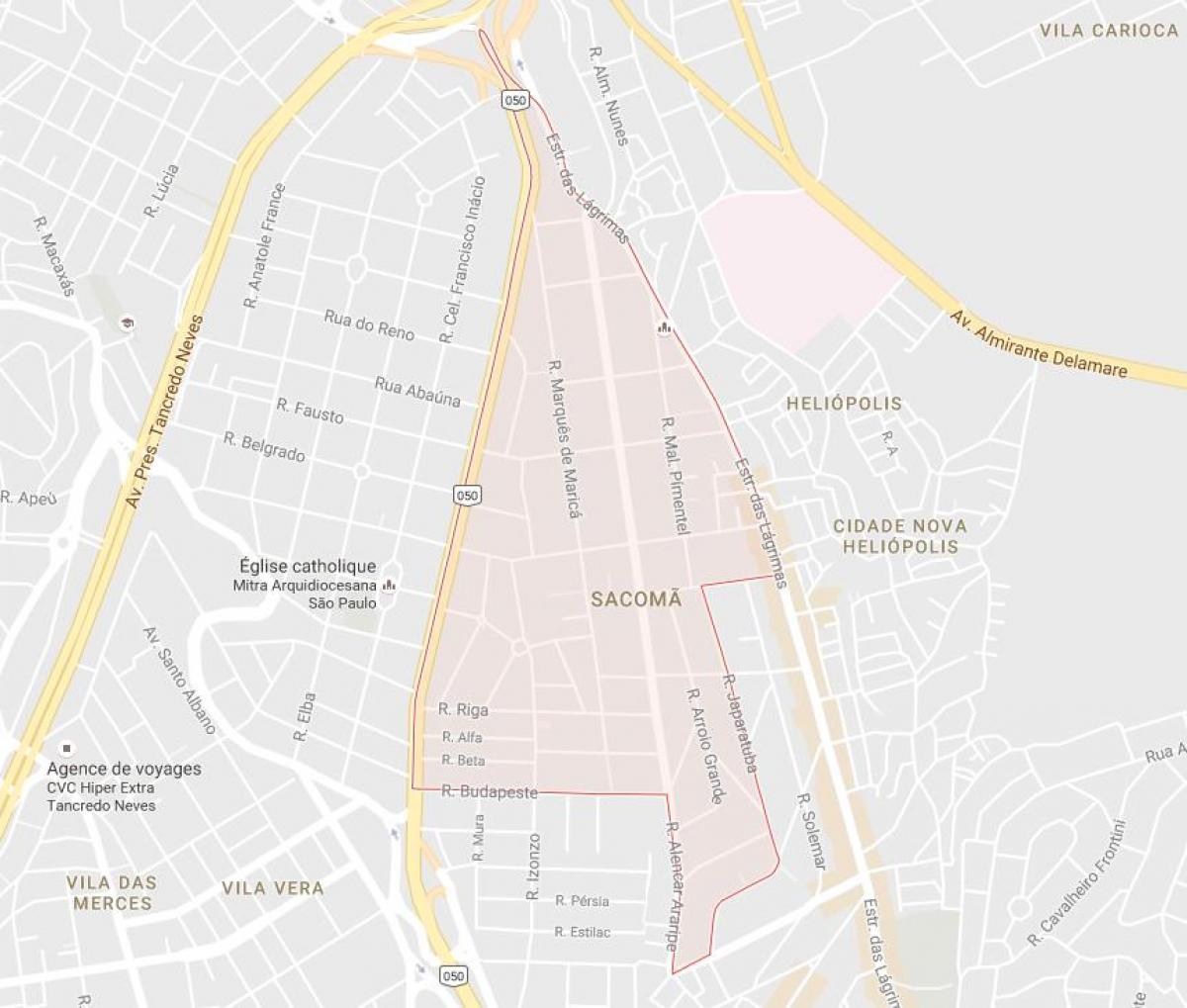 Térkép Sacomã São Paulo