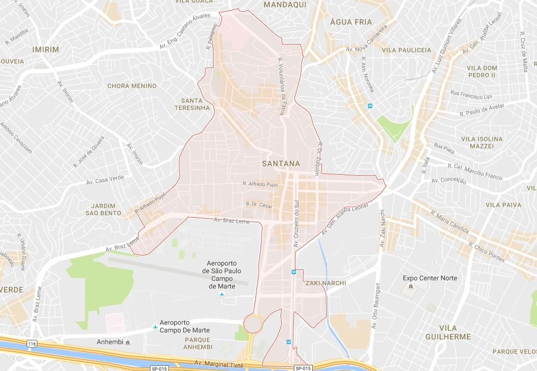 Térkép Santana São Paulo