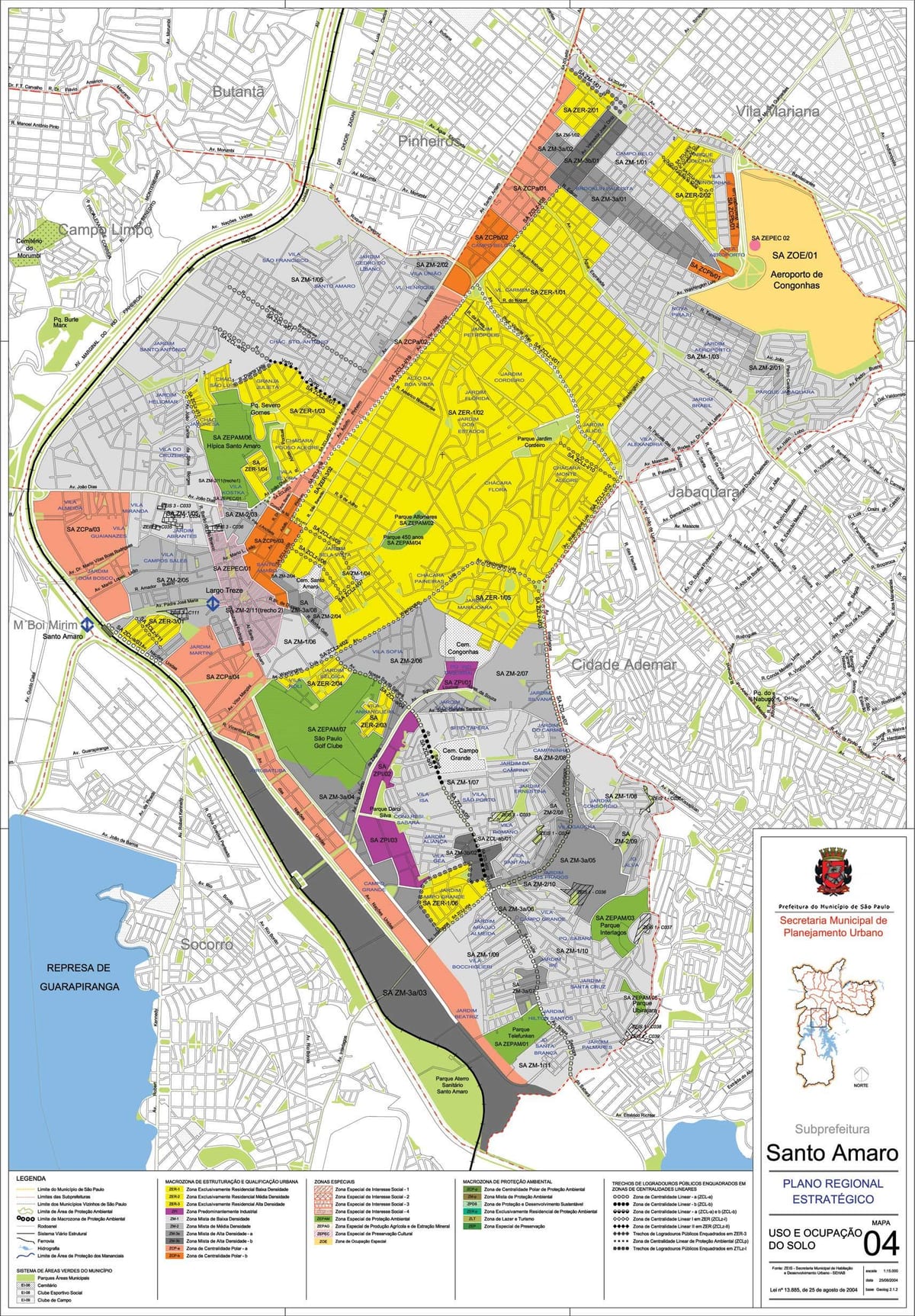 Térkép Santo Amaro São Paulo - Foglalkozás a talaj