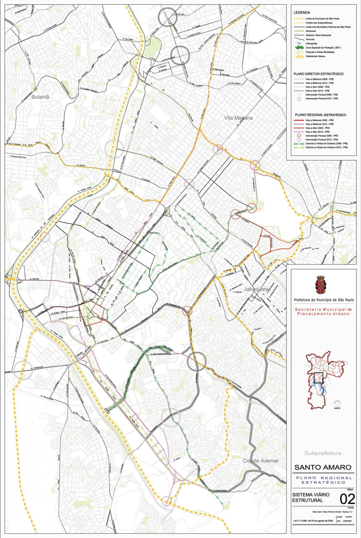 Térkép Santo Amaro São Paulo - Utak
