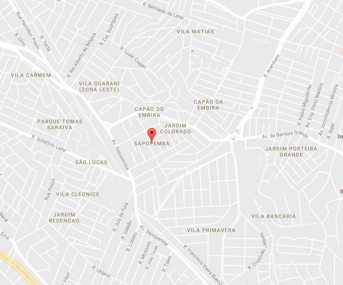 Térkép Sapopemba São Paulo
