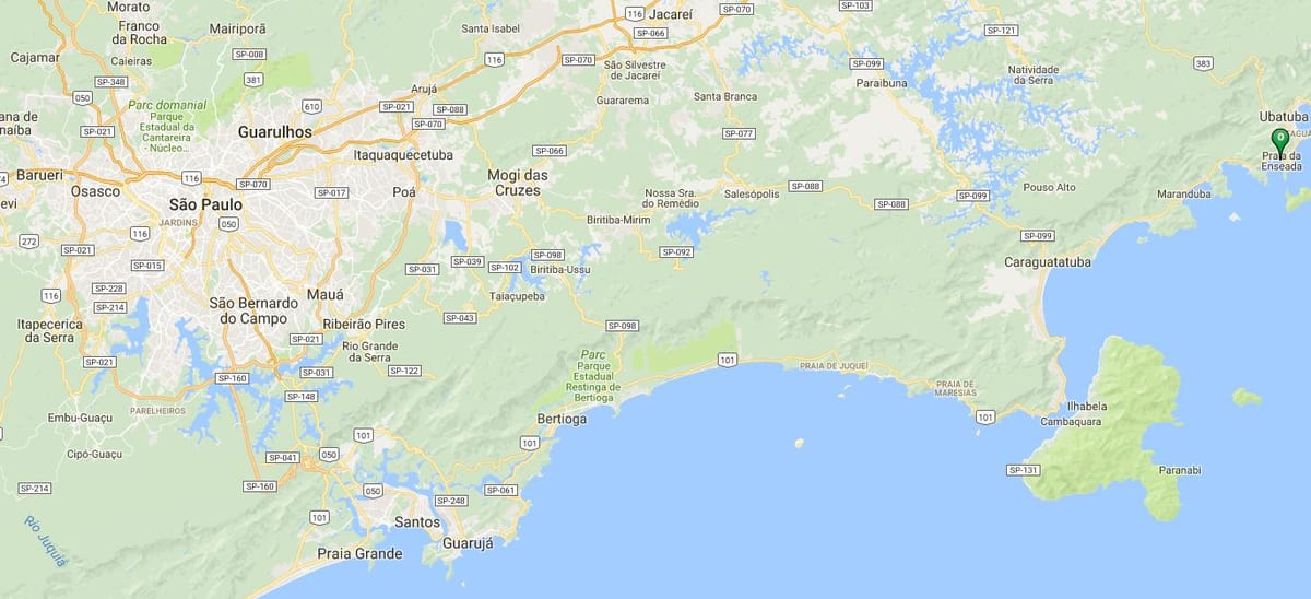 Térkép strand Enseada
