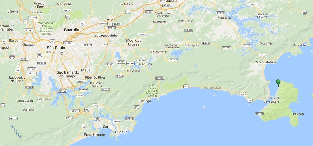 Térkép strand Késő Clube de Santos