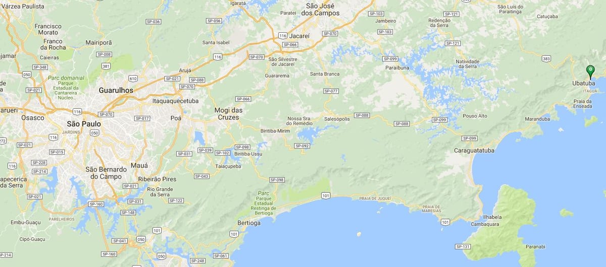 Térkép strand Perequê Açu