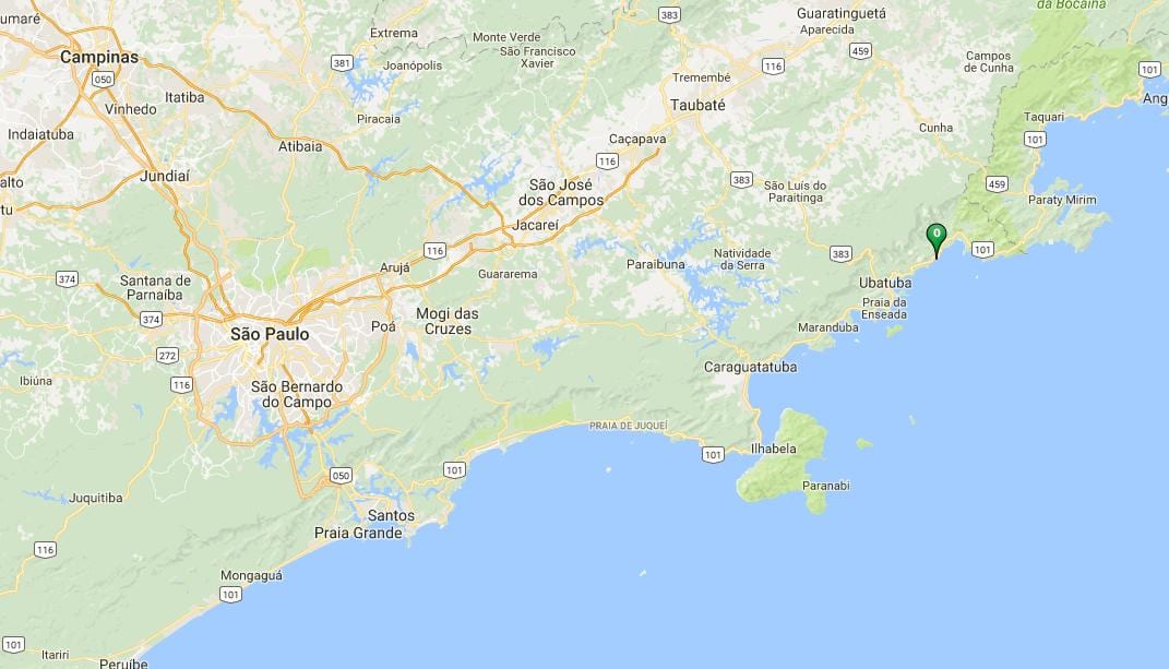 Térkép strand Prumirim