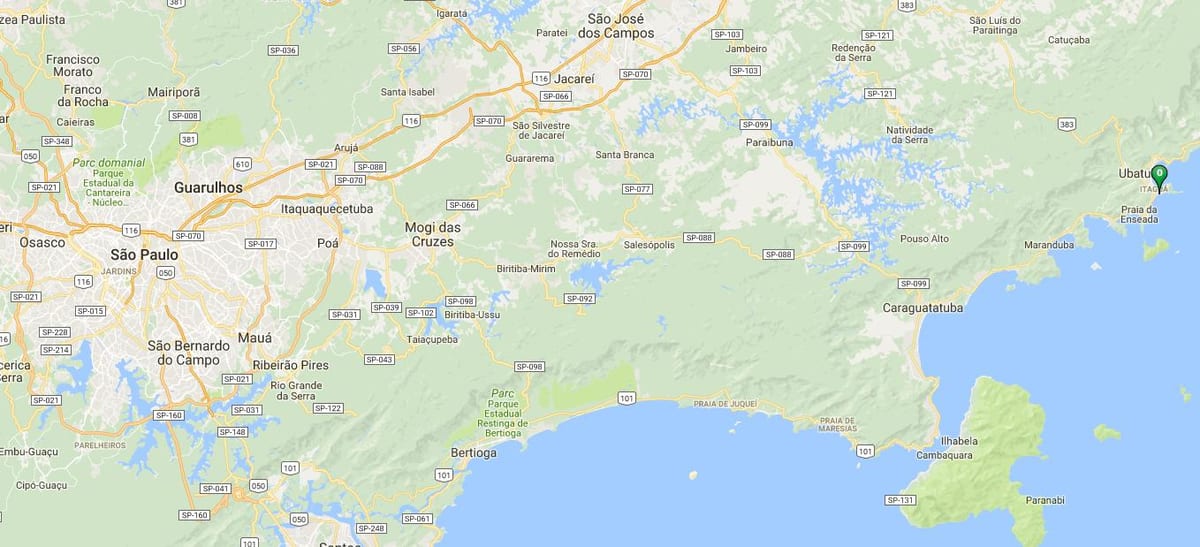 Térkép strand Tenório