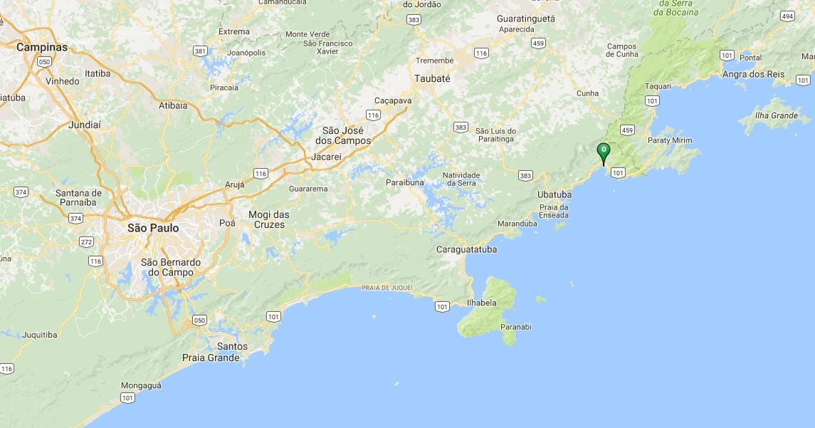 Térkép strand Ubatumirim