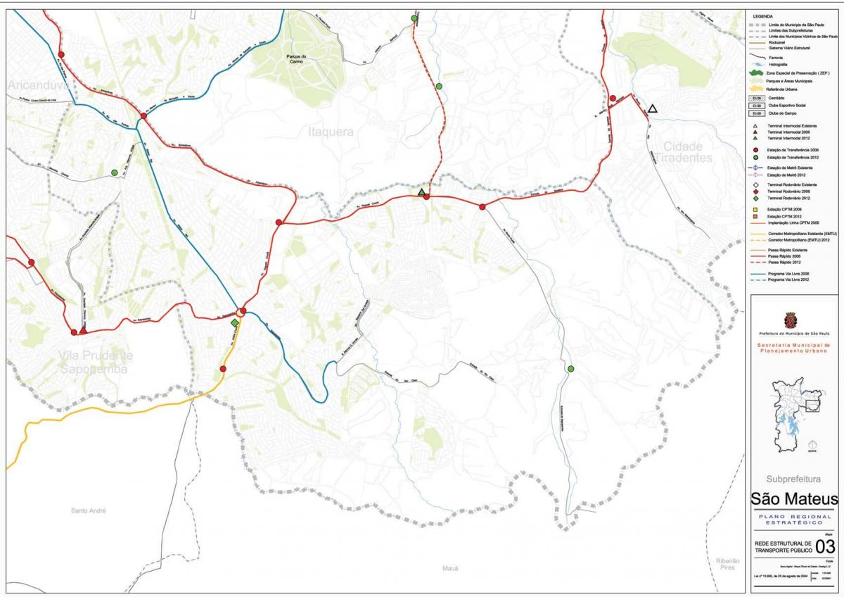 Térkép São mateus-hoz São Paulo - tömegközlekedésben