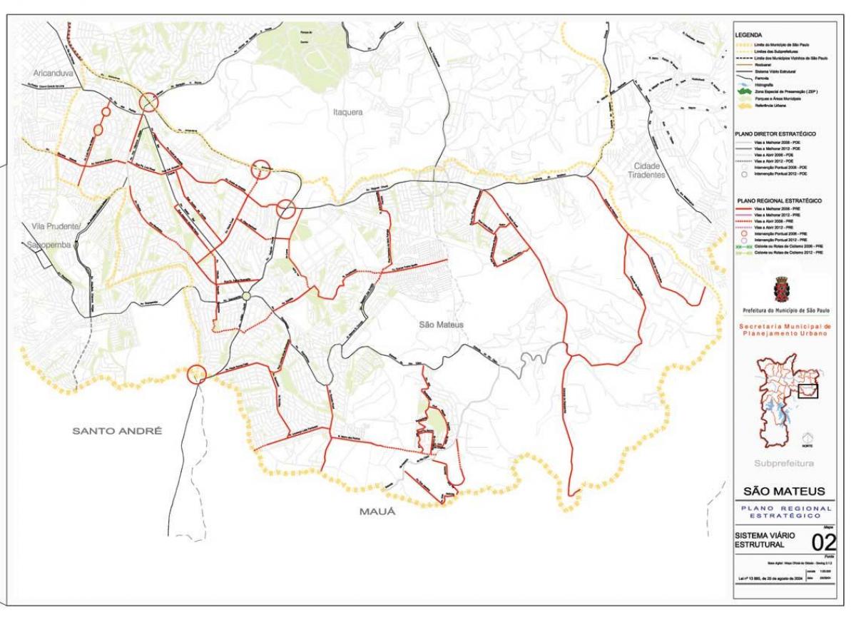 Térkép São mateus-hoz São Paulo - Utak