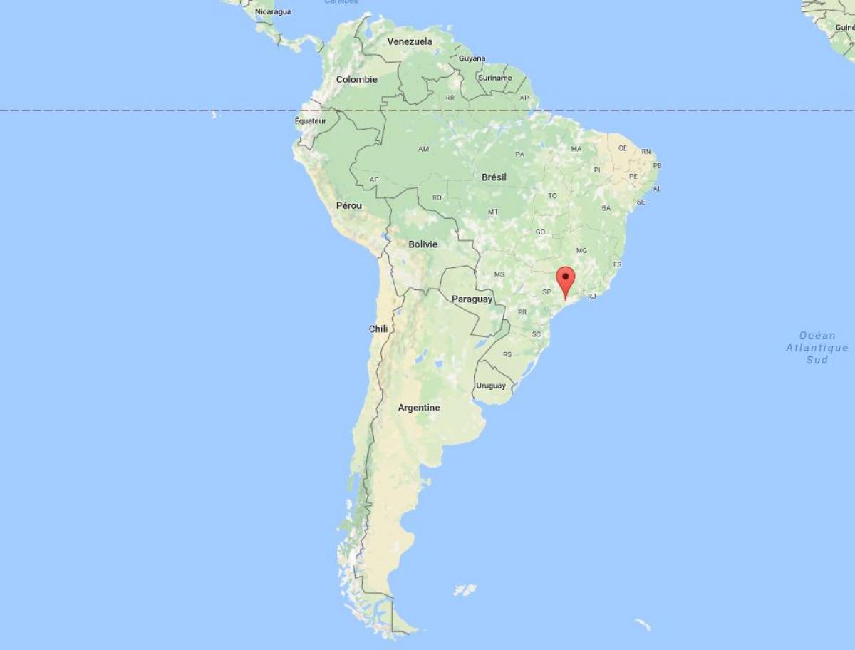 Térkép São Paulo Dél-Amerikában