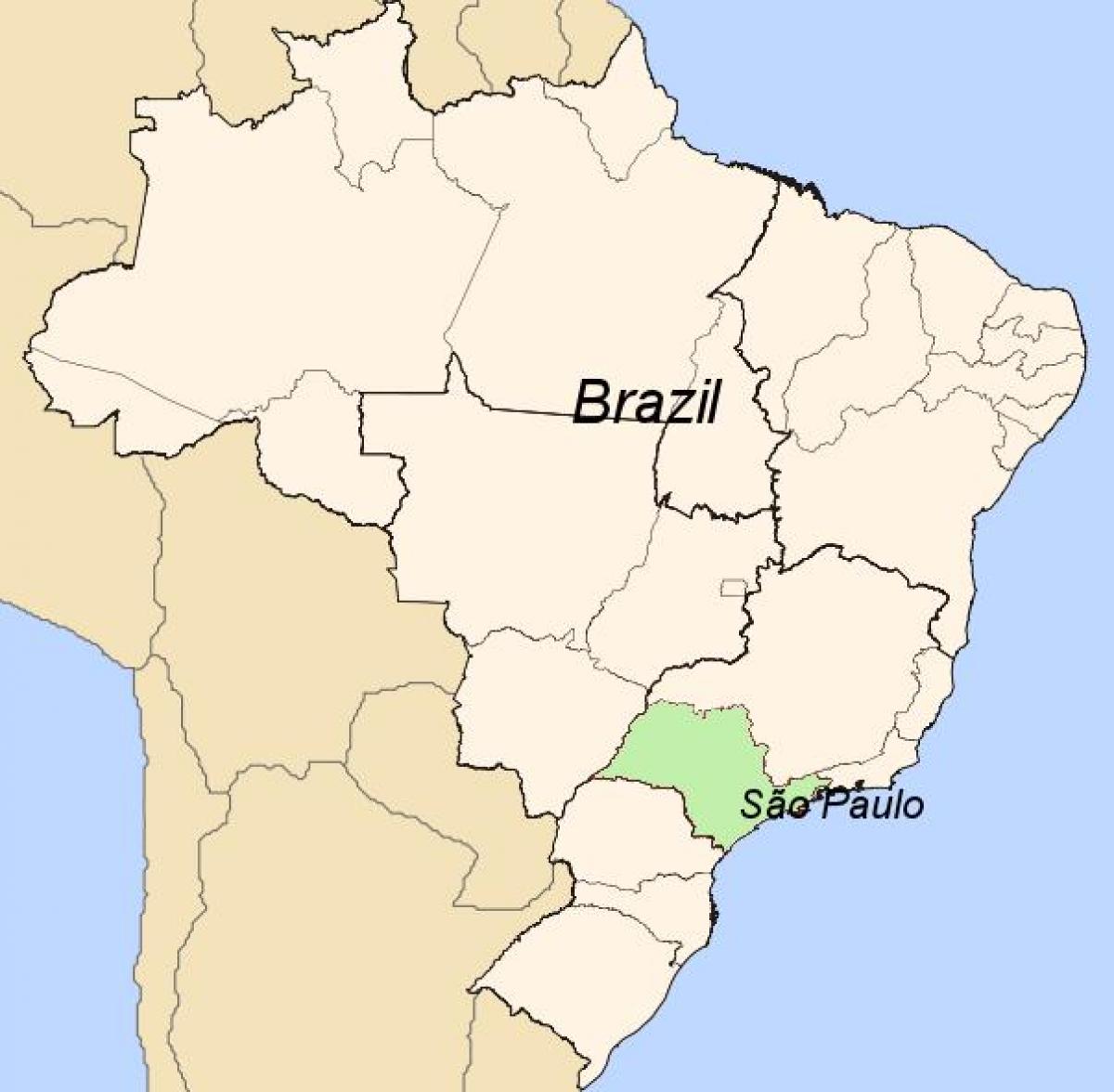Térkép São Paulo a Brazília