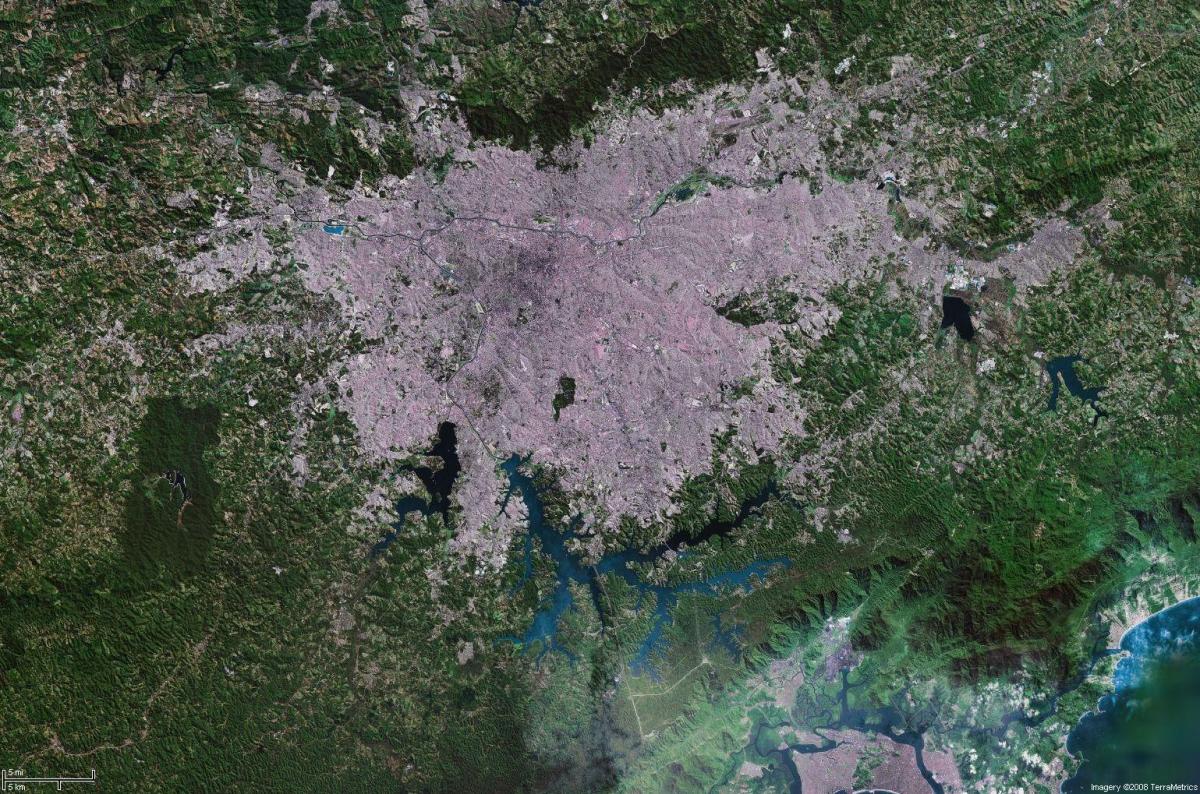 Térkép São Paulo műholdas