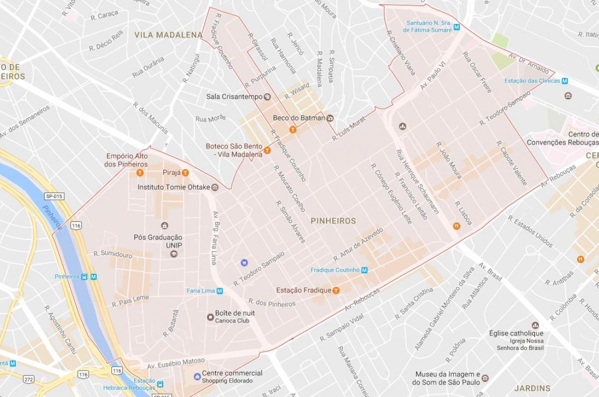 Térkép São Paulo Pinheiros