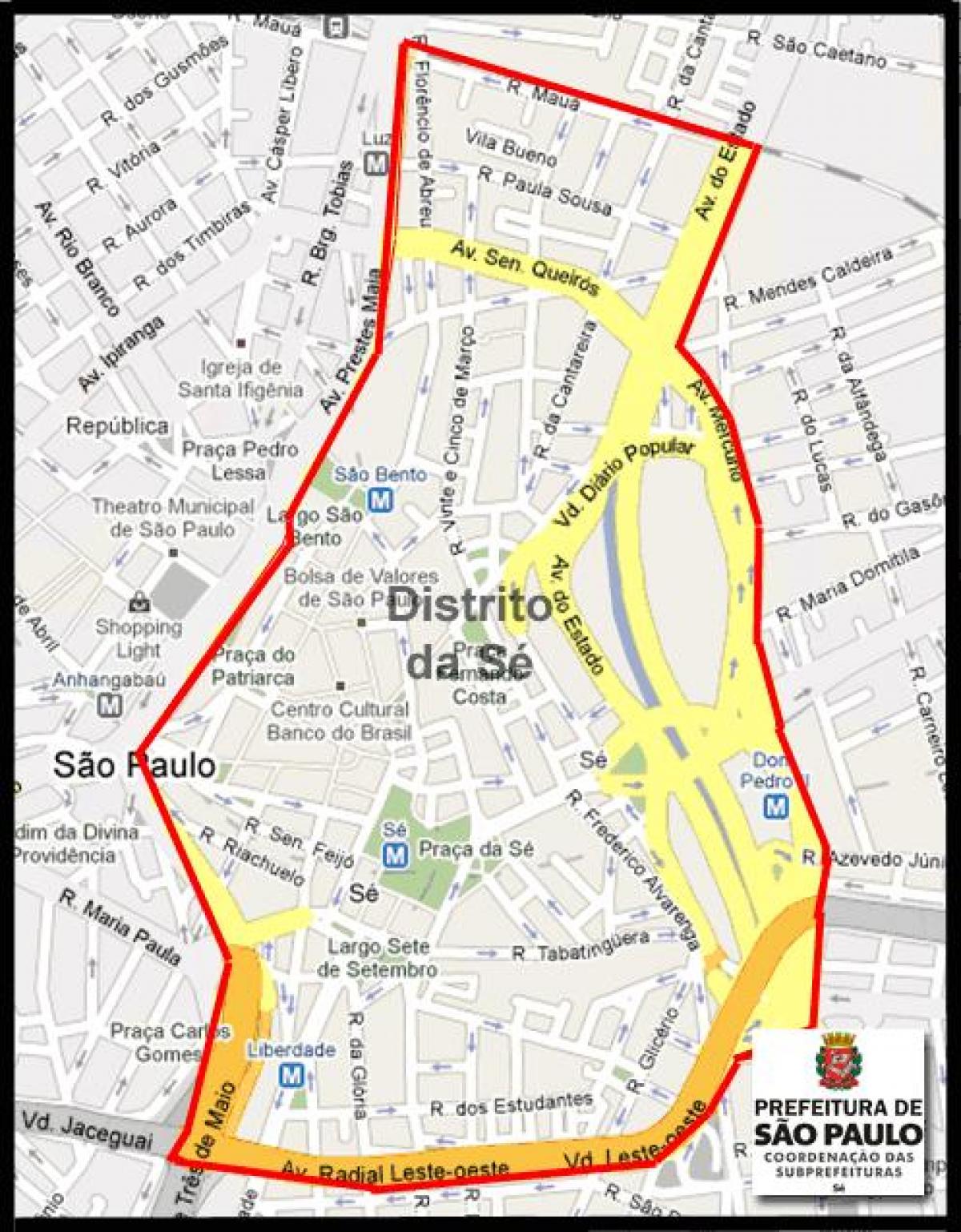 Térkép Sé São Paulo