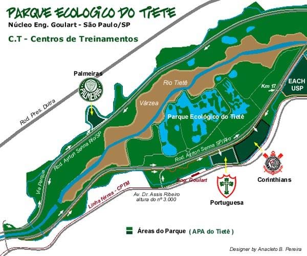 Térkép Tiete Ökológiai Park
