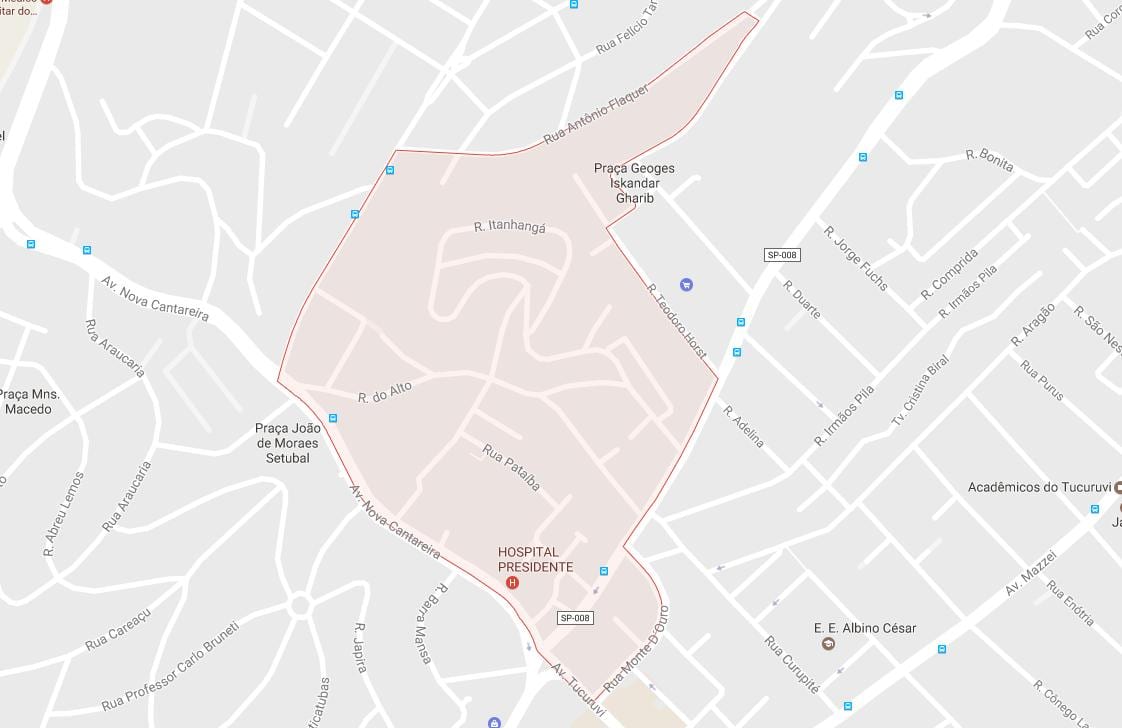 Térkép Tucuruvi São Paulo