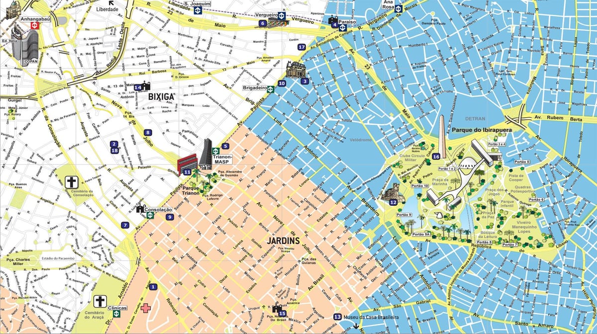 Térkép turizmus São Paulo
