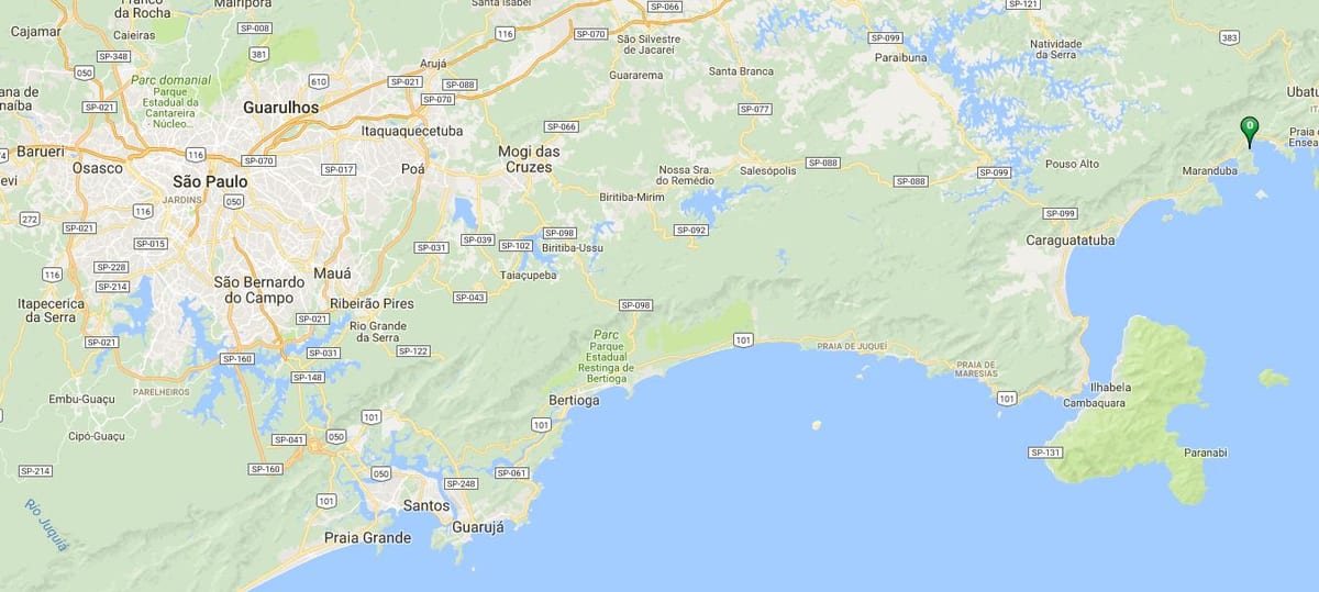 Térkép Vermelha beach-do Sul