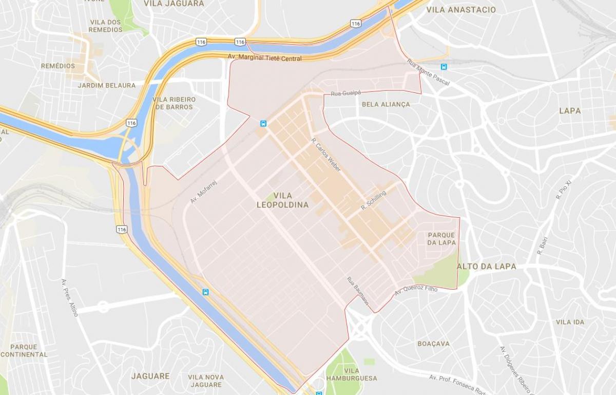 Térkép Vila Leopoldina São Paulo