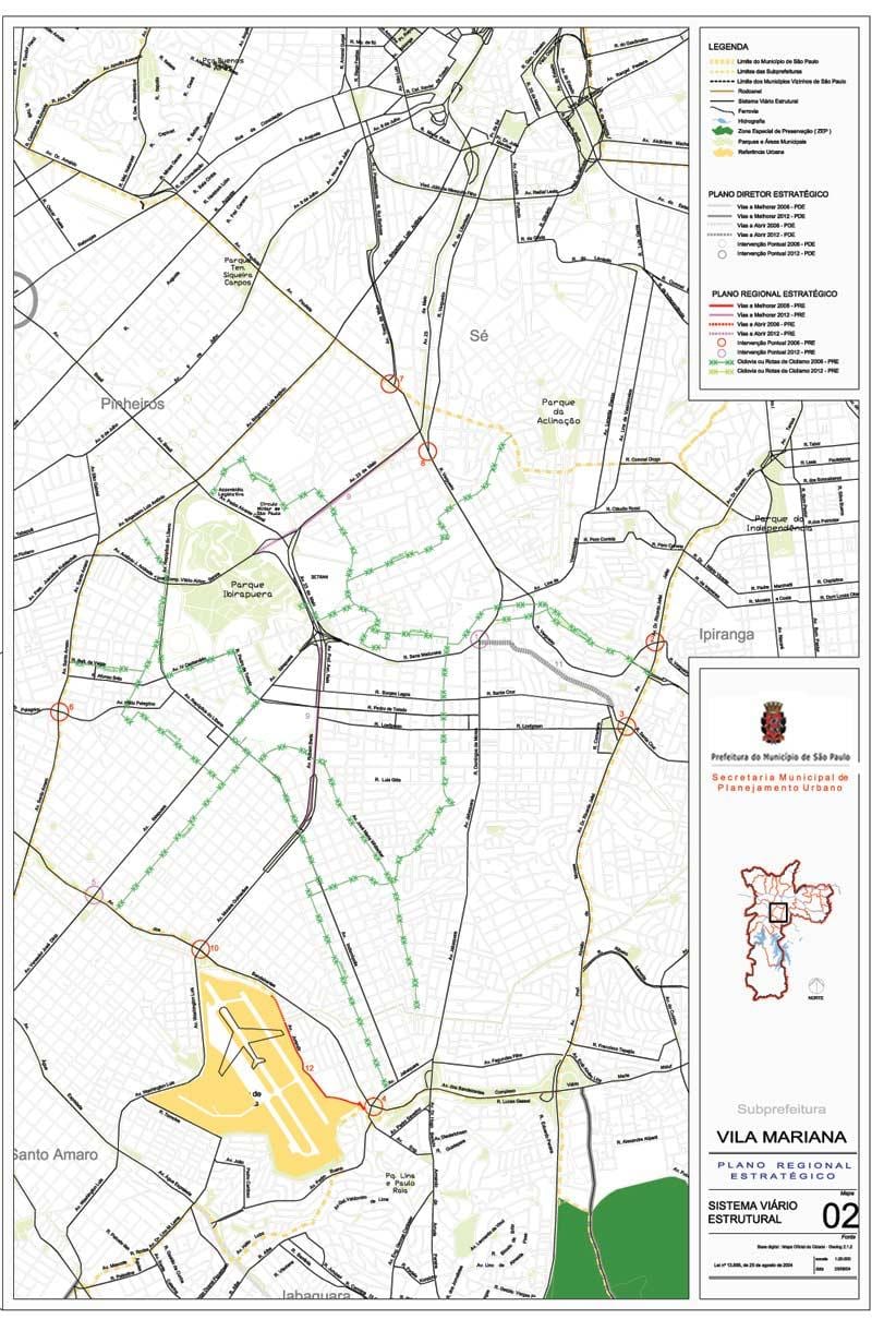 Térkép Vila Mariana São Paulo - Utak