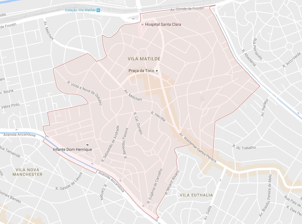 Térkép Vila Matilde São Paulo