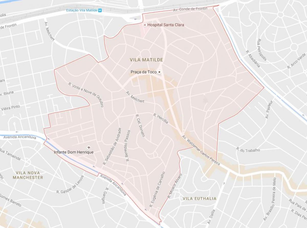 Térkép Vila Matilde São Paulo