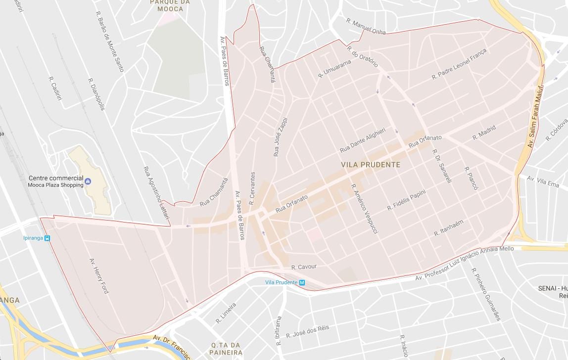 Térkép Vila Prudente São Paulo