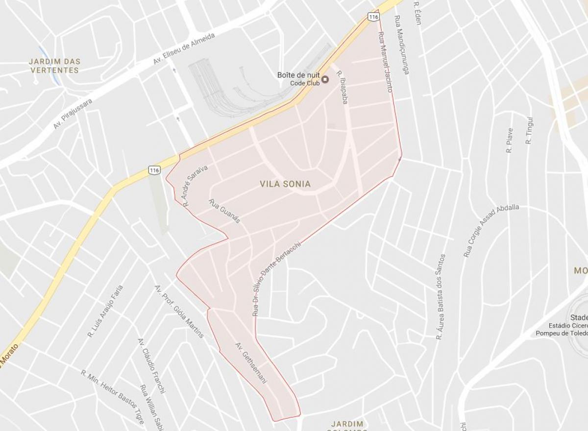 Térkép Vila Sônia São Paulo