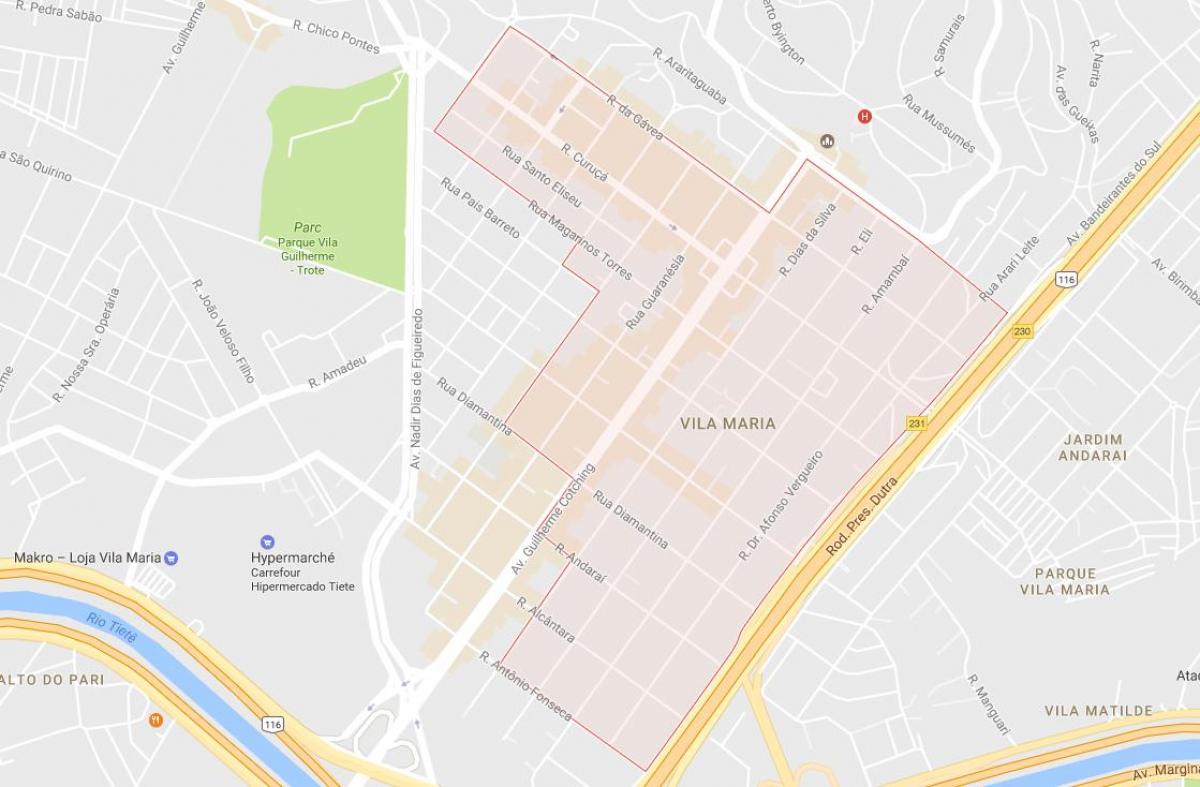 Térkép Vila Maria São Paulo