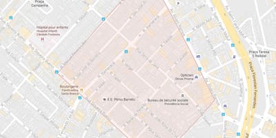 Térkép Água Rasa São Paulo