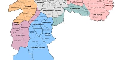 Térkép adminisztratív zóna São Paulo